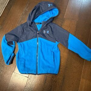 Under armour kids boys jacket size 6 cold gear fleece blue outdoors play